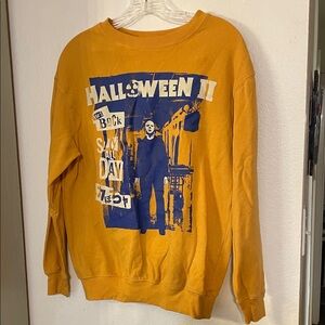 Halloween II Graphic Men's Crewneck Sweater - Mustard